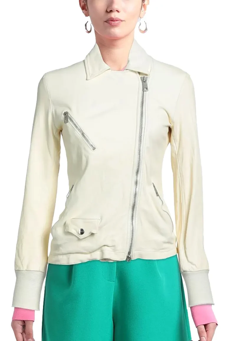 crinkled leather moto jacket