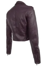 cropped biker jacket leather
