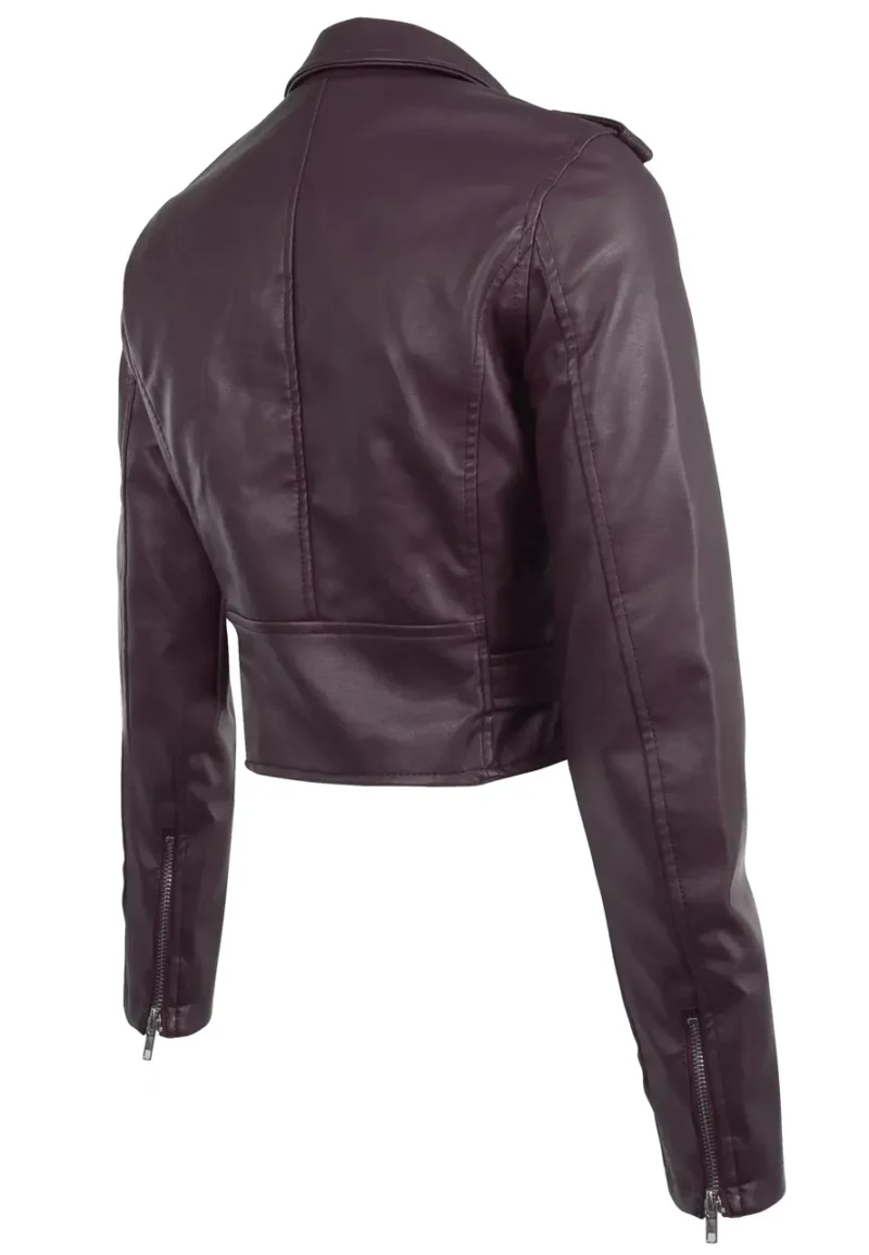 cropped biker jacket leather