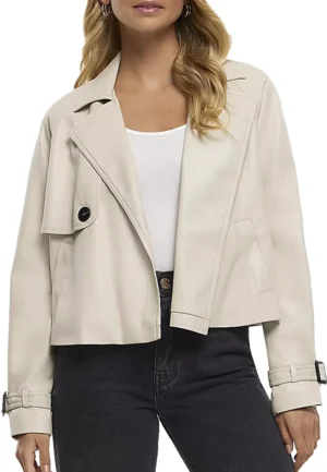 cropped trench jacket