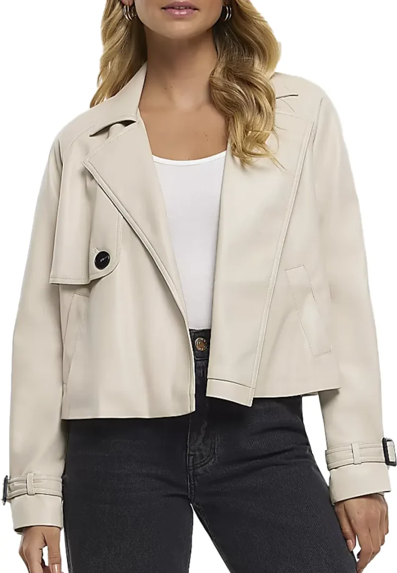 cropped trench jacket