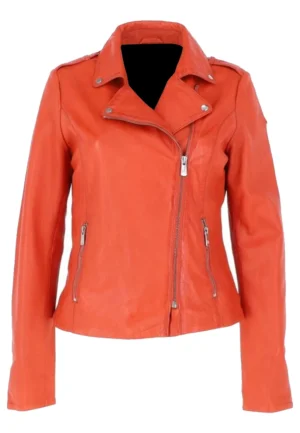 cross zip leather jacket