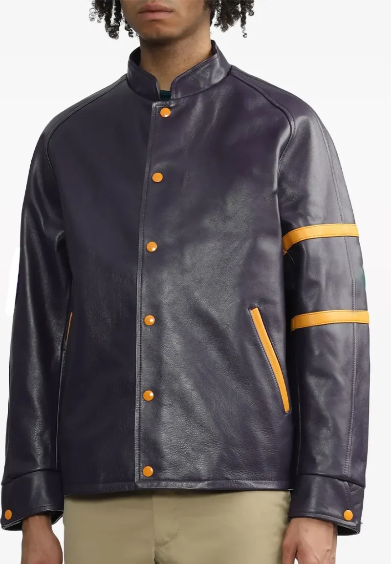 dark purple faux leather jacket