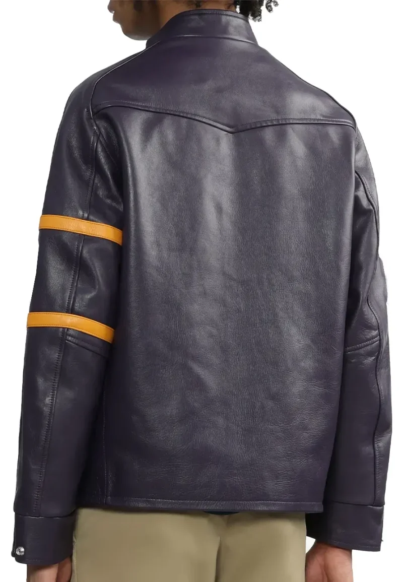 dark purple leather jacket mens