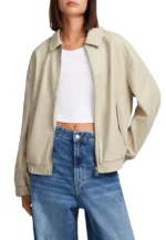 faux leather bomber jacket