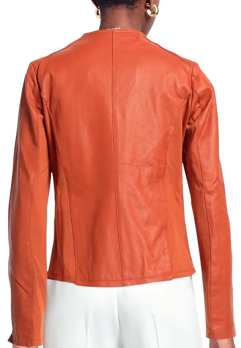 jacket with round collar