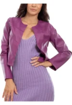 ladies short leather jacket