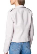 lavender faux leather jacket