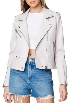 lavender leather jacket