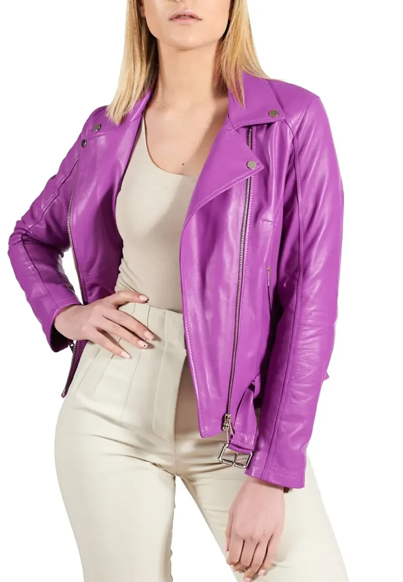 leather biker jacket belt