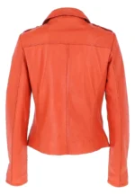 leather jacket cross zip