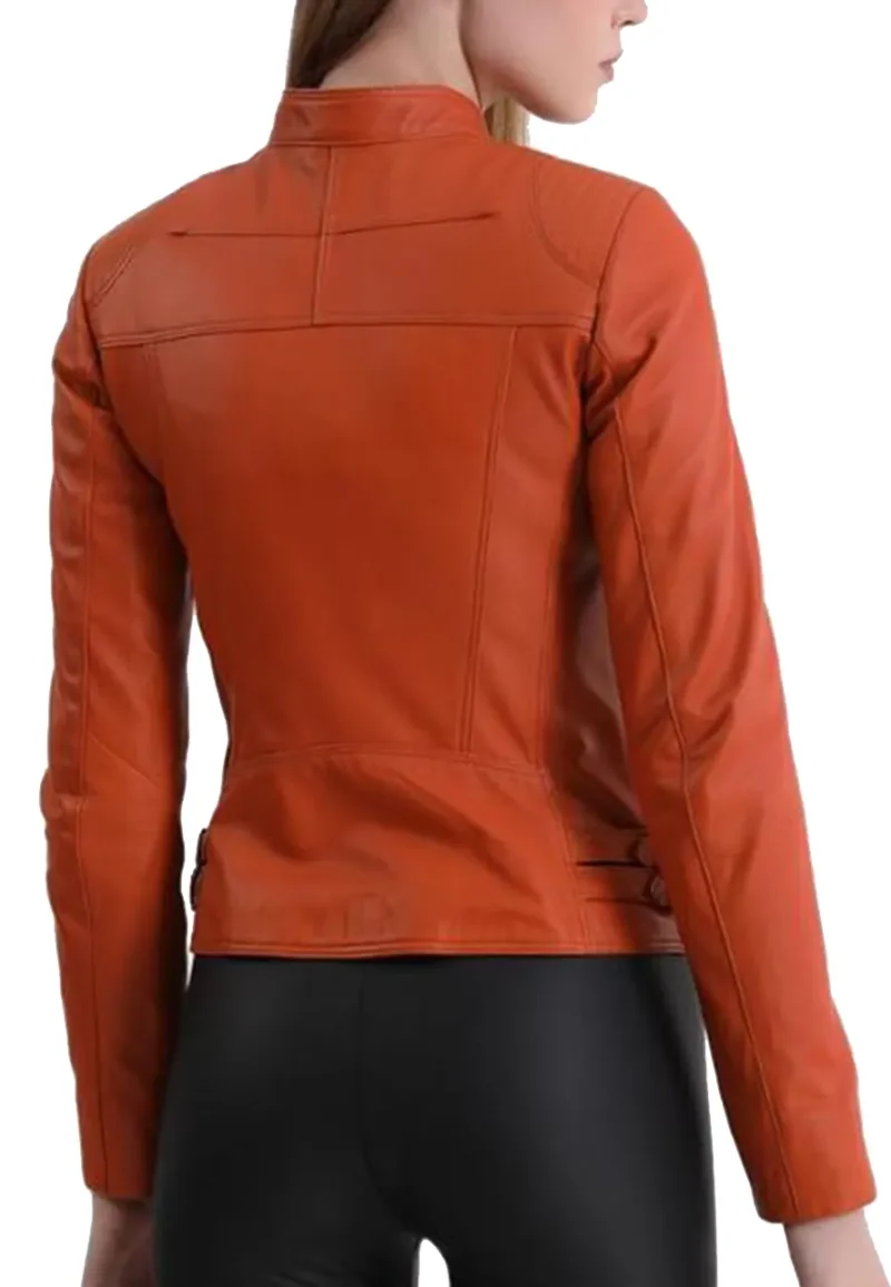 leather jacket double zipper