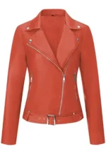 leather jacket with belt