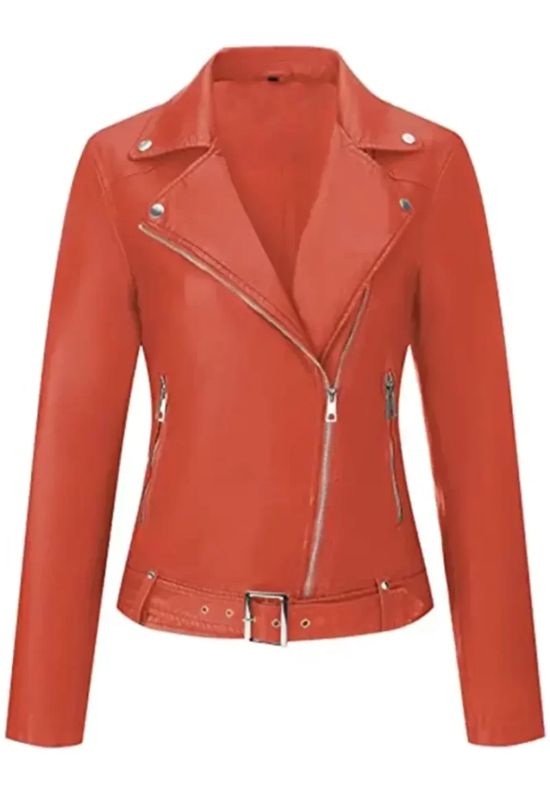 leather jacket with belt