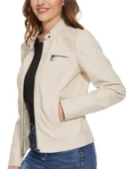 leather jacket women slim fit