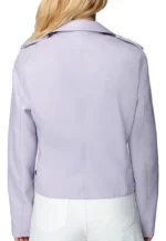 lilac faux leather jacket