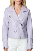 lilac leather jacket