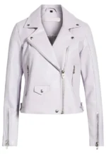 lilac moto jacket