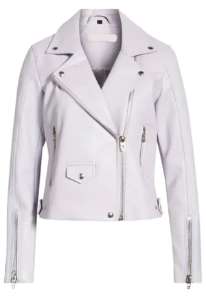 lilac moto jacket