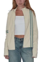 off white biker leather jacket