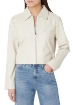 off white leather biker jacket