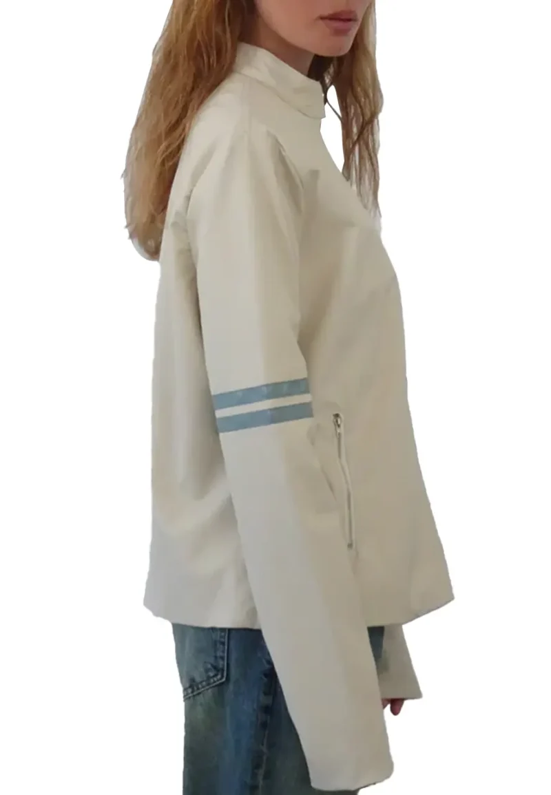 off white leather biker jacket