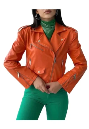 orange bike jacket