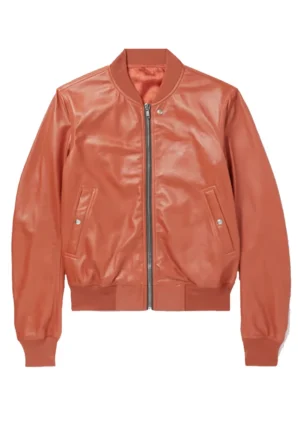 orange bomber jacket