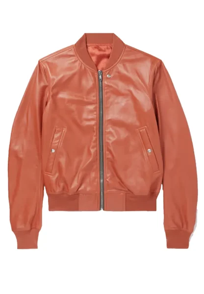 orange bomber jacket