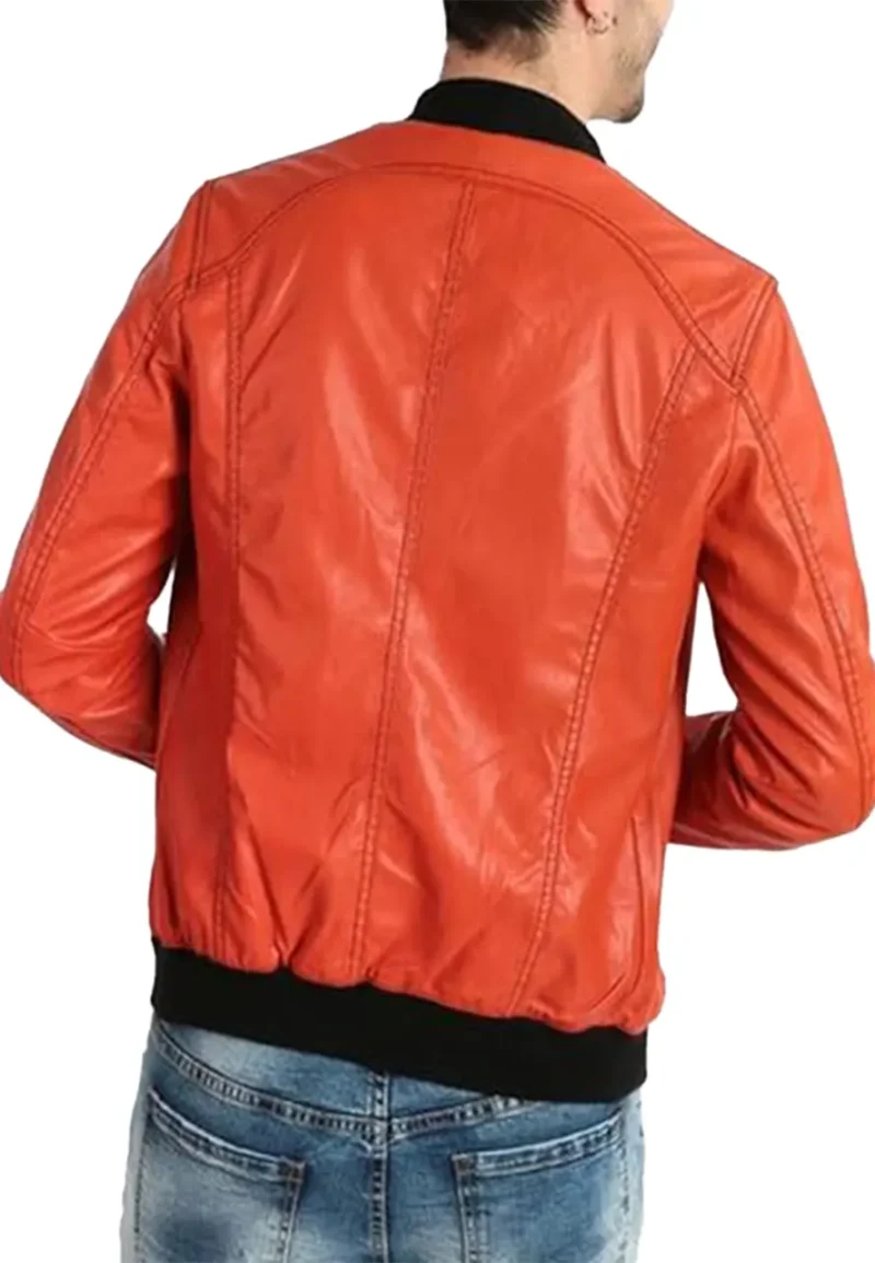 orange bomber jacket