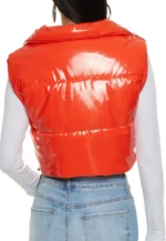 orange puffer vest womens