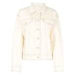 oversized cream leather jacket