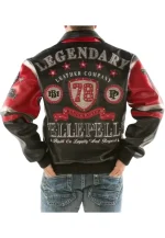 pelle pelle black red encrusted studded jacket