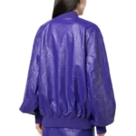 purple bomber jacket womens