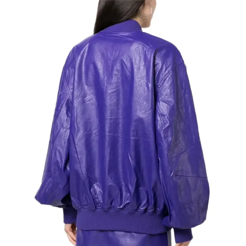 purple bomber jacket womens