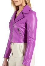 purple crop top jacket
