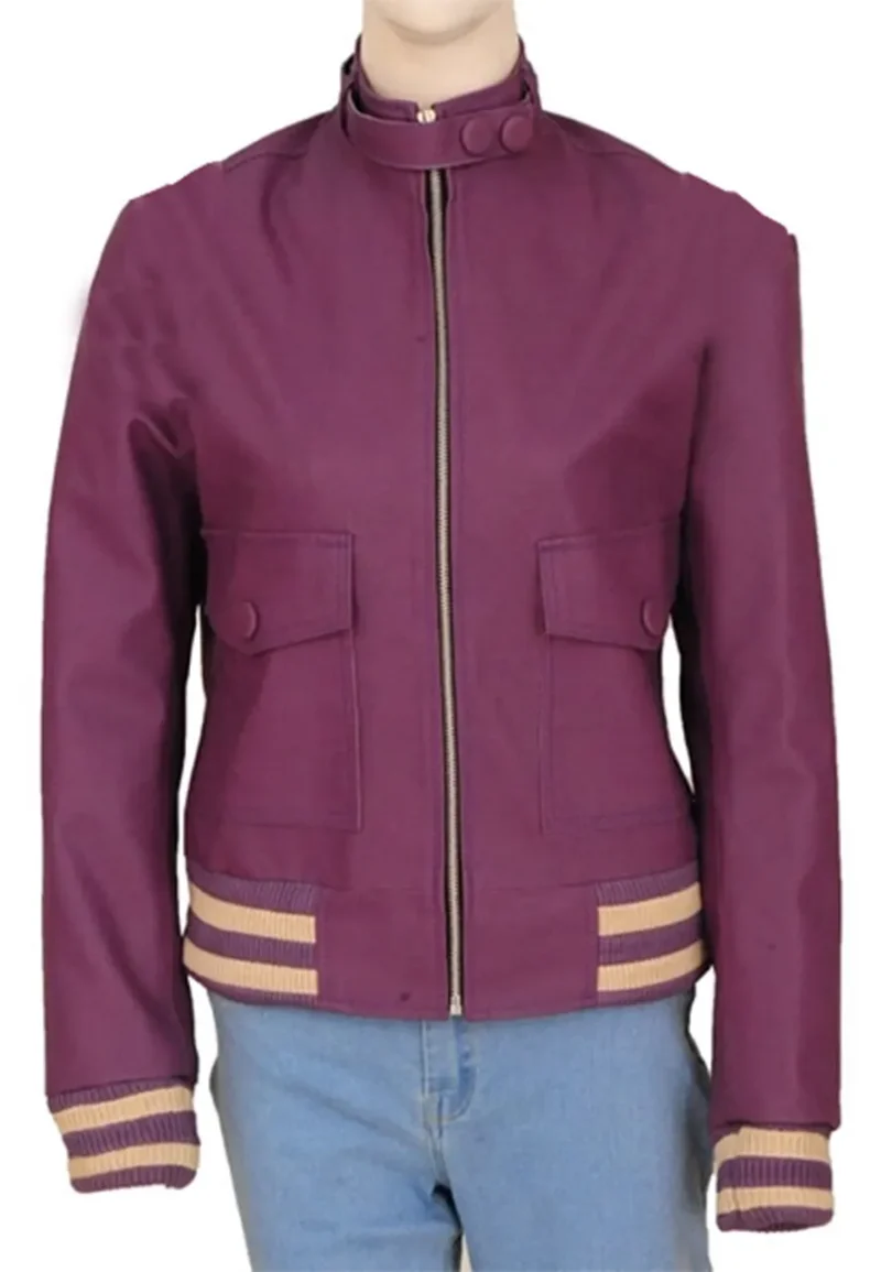 purple varsity jacket