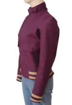 purple varsity jacket womens