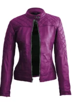 quilted jacket purple