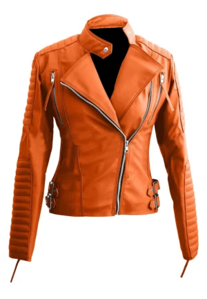 quilted leather biker jacket