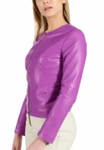 round collar jacket womens