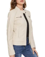 slim fit leather jacket