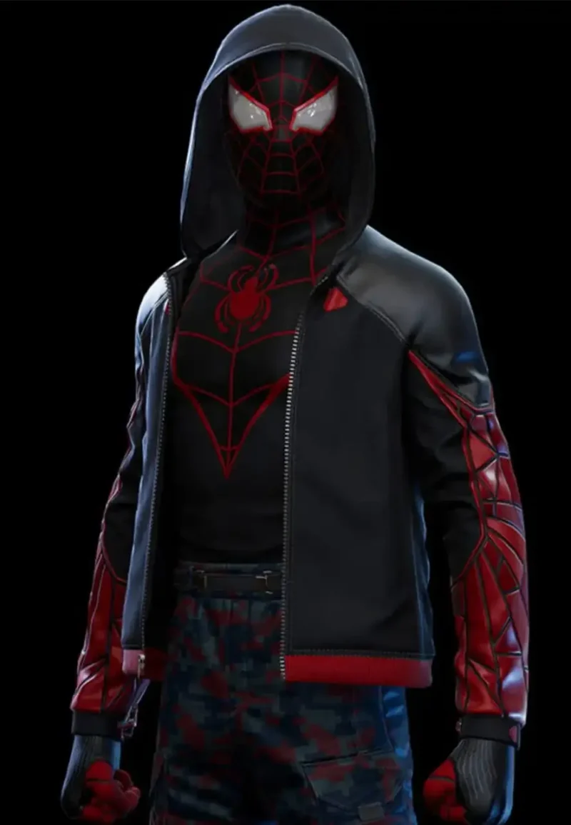 spider man miles morales hooded jacket