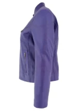 stand up collar leather jacket womens