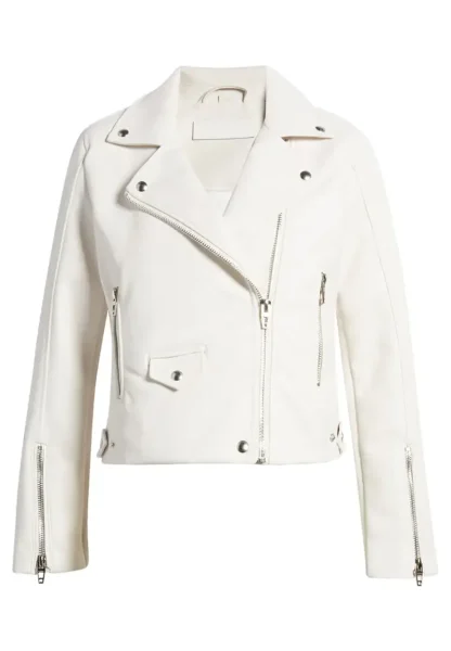 white leather moto jacket