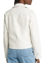 white moto leather jacket