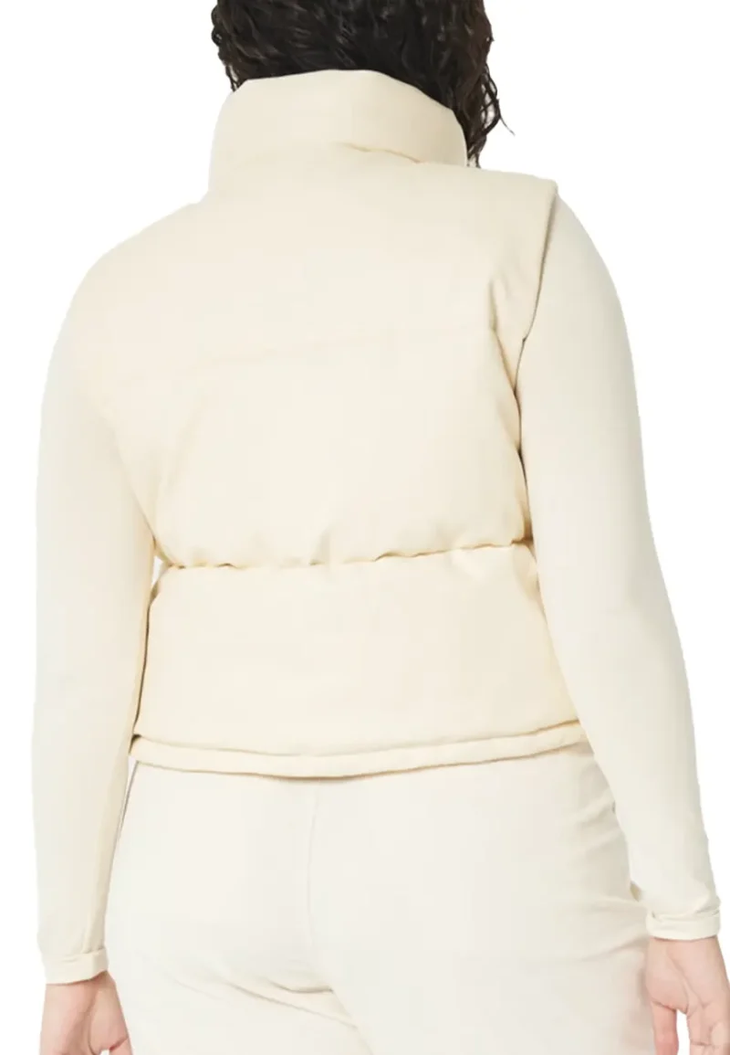 womens off white puffer vest