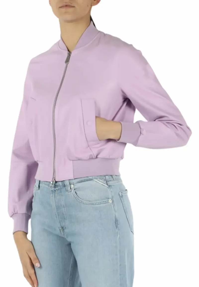 womens purple bomber jacket