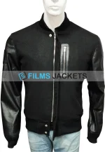 adonis creed bomber black jacket