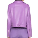 faux leather biker jacket for women